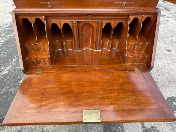 mid 20th century vintage regency mahogany secretary desk 5165