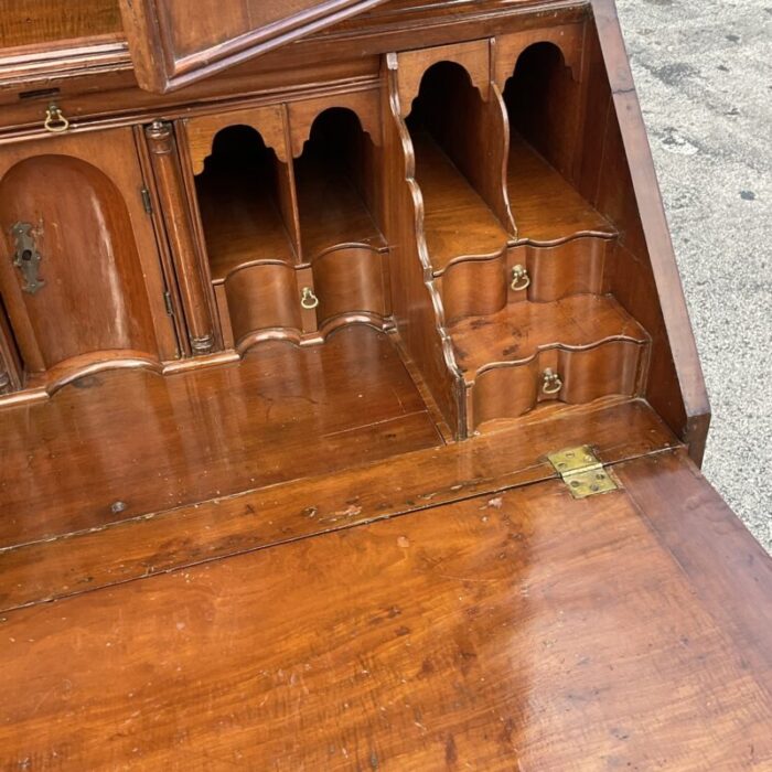 mid 20th century vintage regency mahogany secretary desk 7571