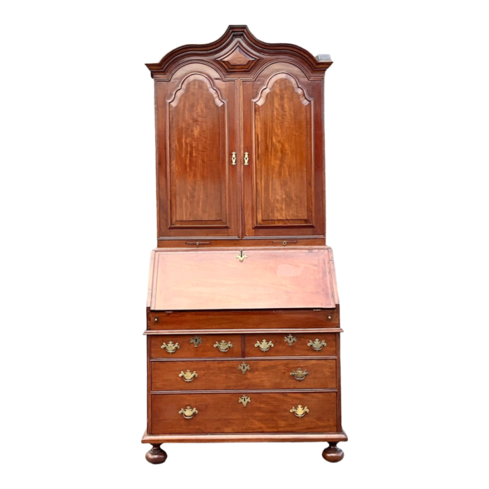 mid 20th century vintage regency mahogany secretary desk 9828