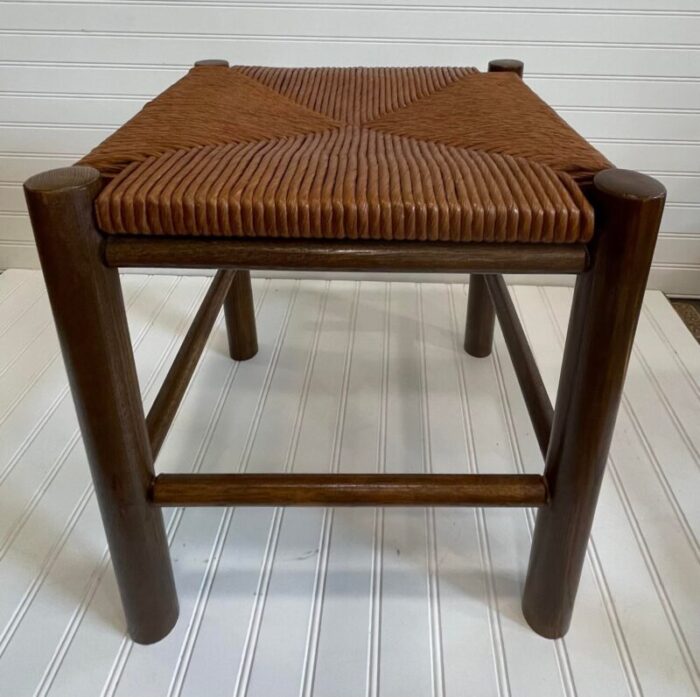 mid 20th century woven rush seat footstools a pair 5264