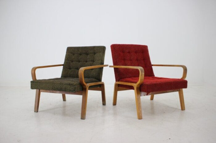 mid century armchairs 1960s set of 2 1