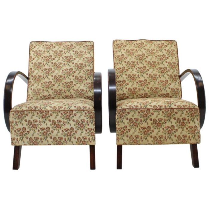 mid century armchairs by jindrich halabala 1960s set of 2 1