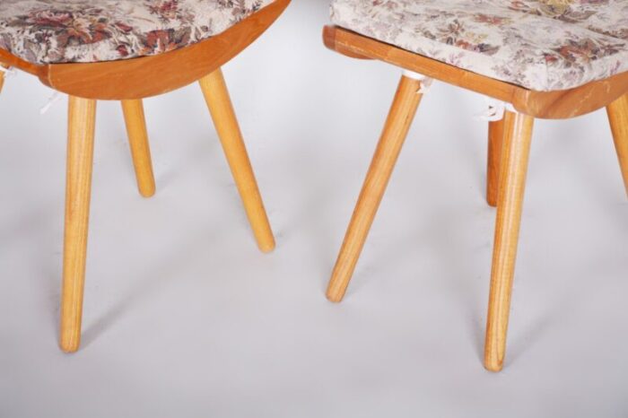 mid century ash stools 1960s set of 2 2