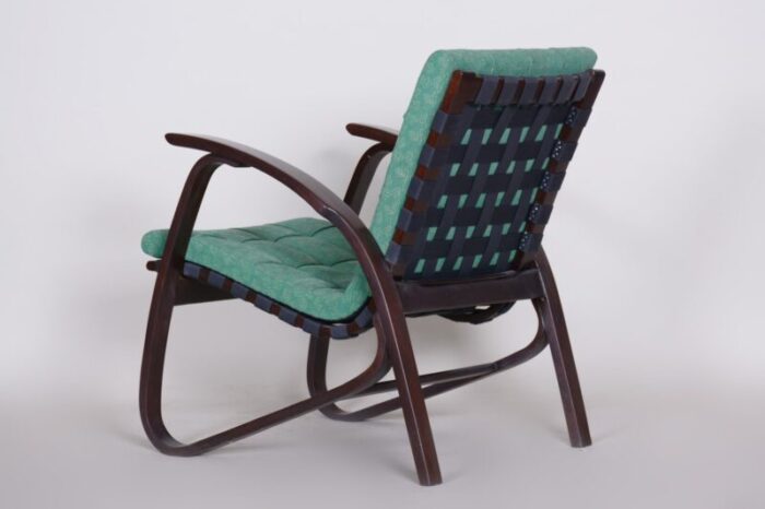 mid century black beech armchair by jan vanek 1940s 7