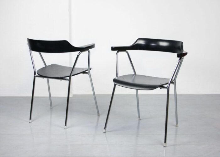 mid century black model 4455 dining chairs by niko kralj set of 2 2