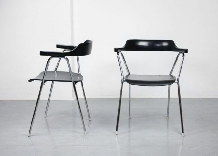 mid century black model 4455 dining chairs by niko kralj set of 2 3