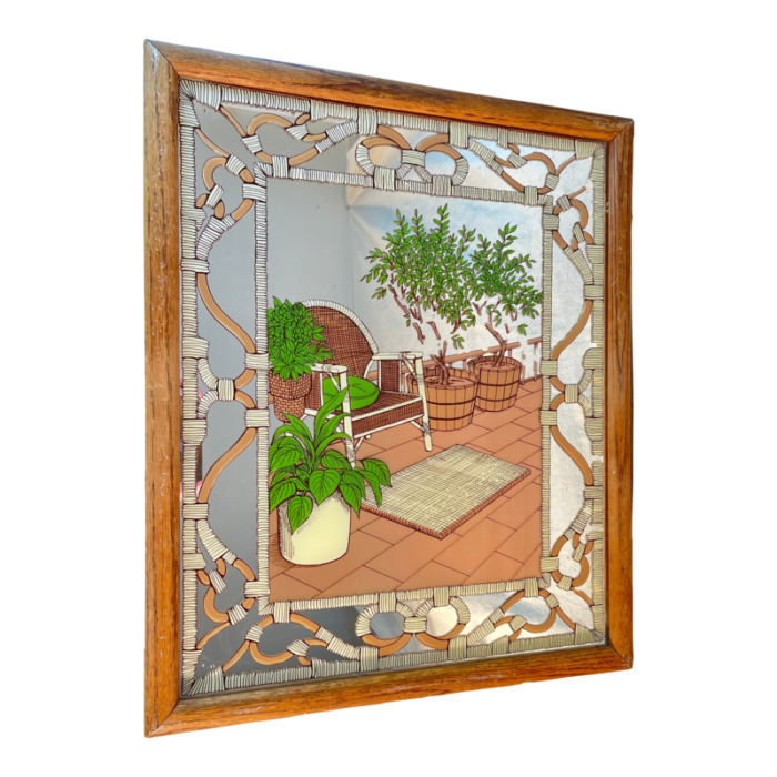 mid century boho wall mirror 1902