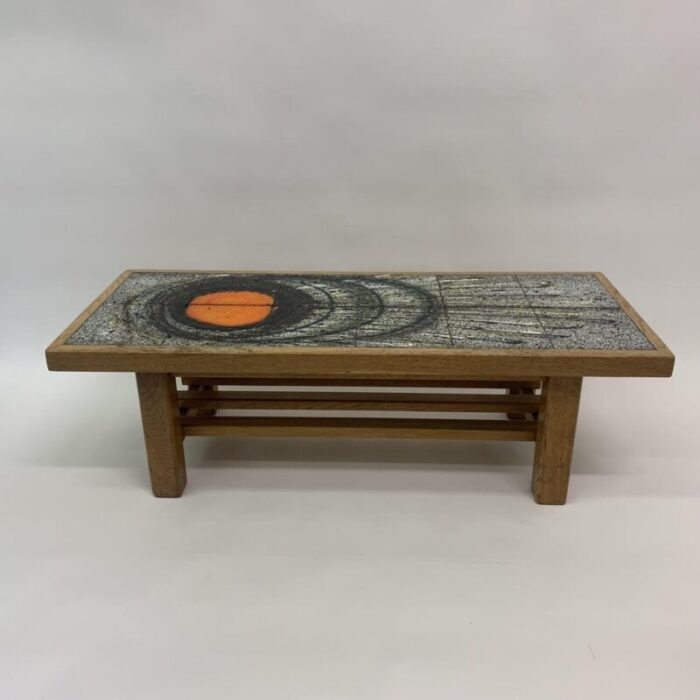 mid century ceramic coffee table 1970s 1