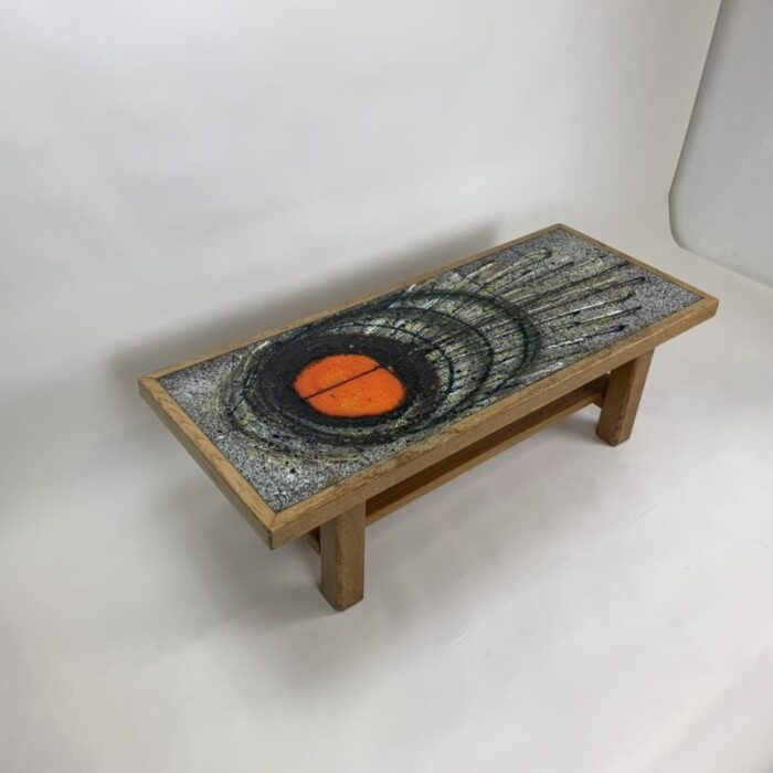 mid century ceramic coffee table 1970s 6