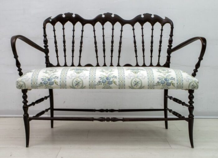 mid century chiavari sofa and chairs set by descalzi gaetano for desclazi 1950s set of 3 19