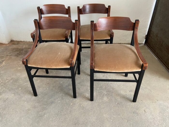 mid century danish dining chairs 1960s set of 4 2