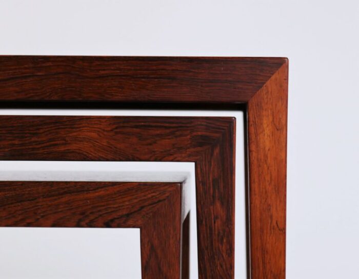 mid century danish rosewood nesting tables by severin hansen for haslev mobelsnedkeri set of 3 7