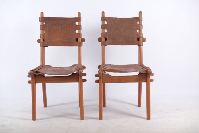 mid century dining chairs by angel i pazmino set of 2 1