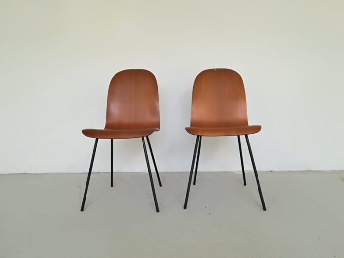 mid century dining chairs by campo e graffi set of 2 1