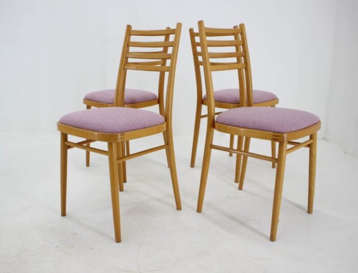 mid century dining chairs from interier praha 1970s set of 4 6