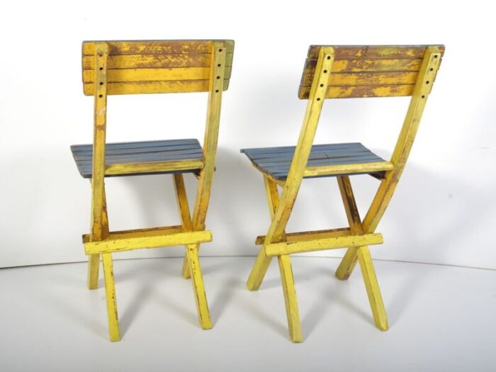 mid century folding chairs set of 2 2