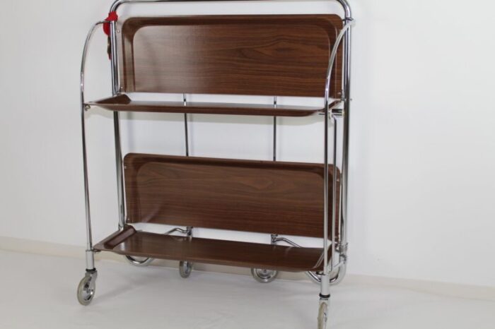 mid century folding serving trolley from bremshey solingen 11