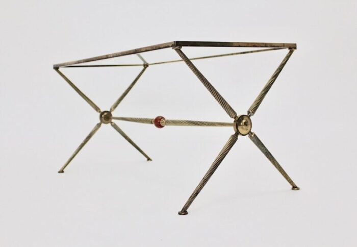 mid century french brass coffee table by maison bagues 1950s 3