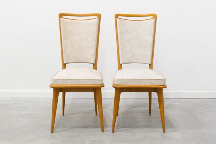 mid century french dining chairs 1950s set of 6 2