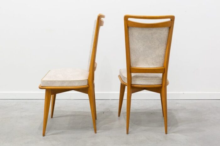 mid century french dining chairs 1950s set of 6 5