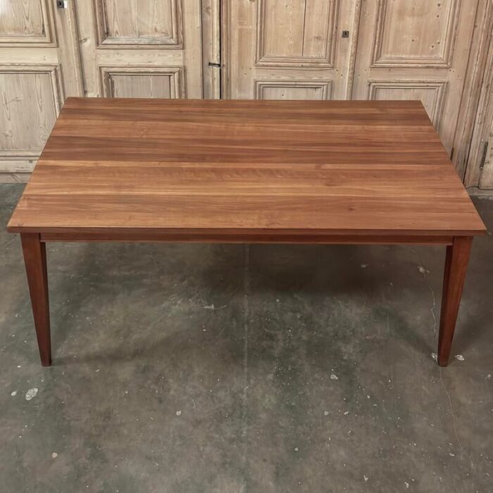 mid century french walnut arts and crafts style dining table 6292