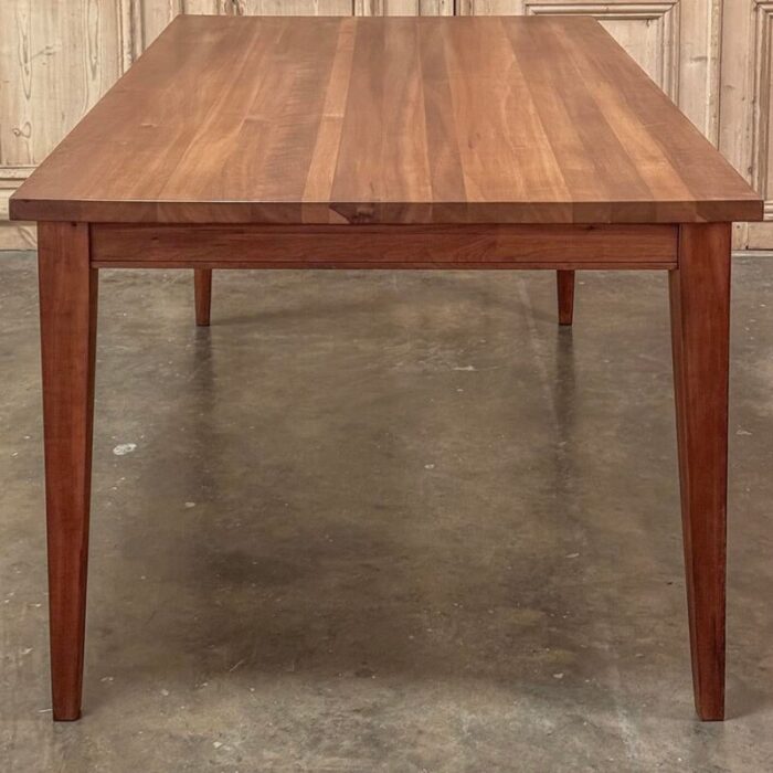 mid century french walnut arts and crafts style dining table 8093