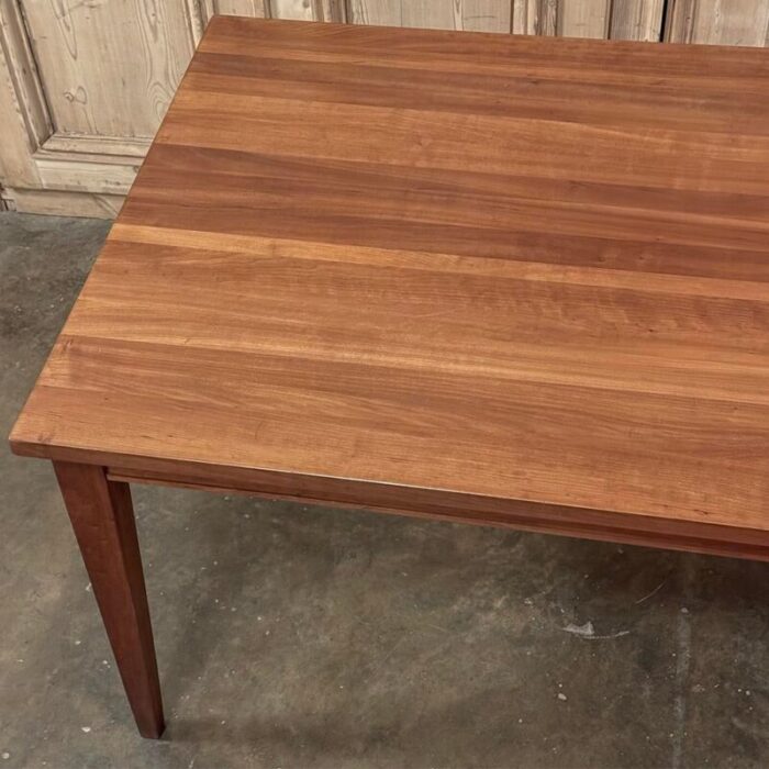 mid century french walnut arts and crafts style dining table 9530