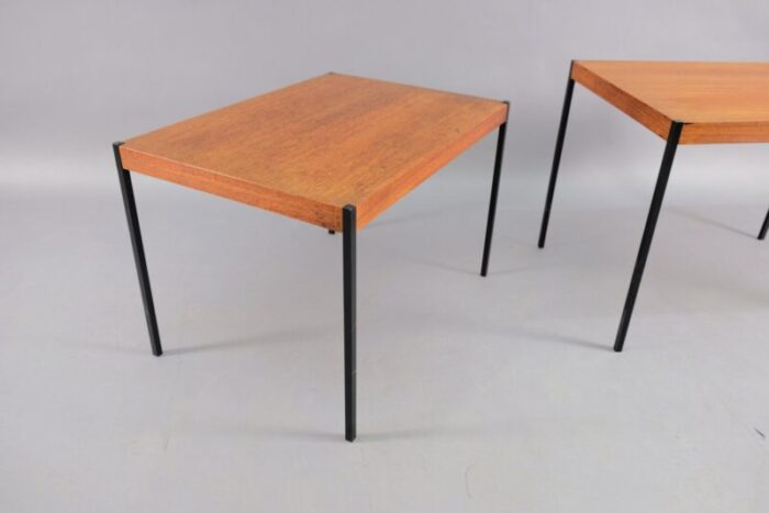 mid century german teak side tables set of 2 10