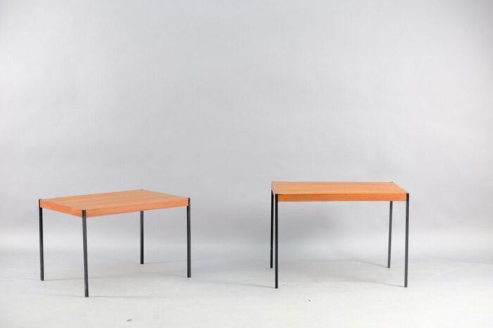 mid century german teak side tables set of 2 2