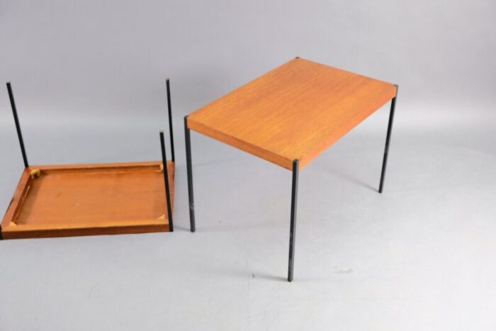 mid century german teak side tables set of 2 7