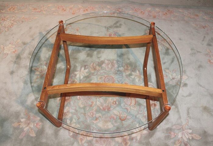 mid century glass coffee table 1960s 5