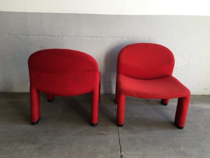 mid century italian armchairs 1980s set of 2 7