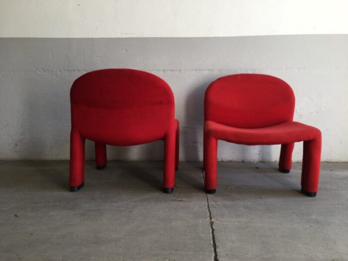 mid century italian armchairs 1980s set of 2 8