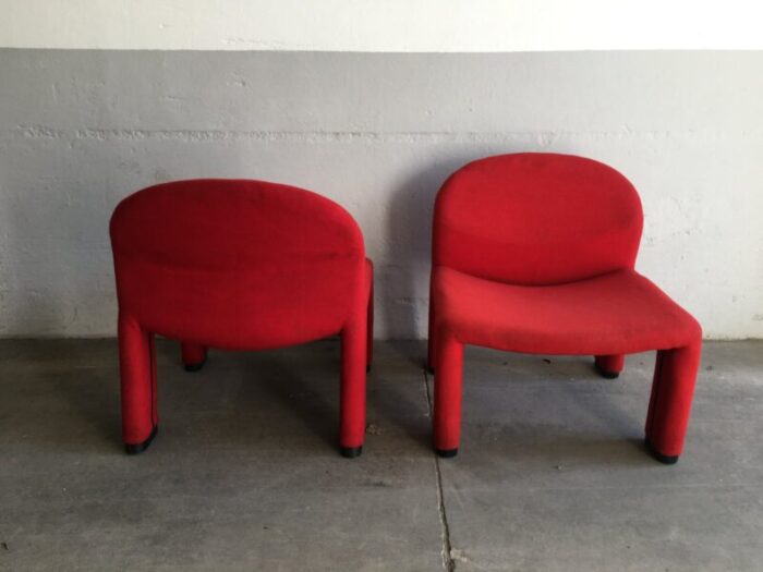 mid century italian armchairs 1980s set of 2 9