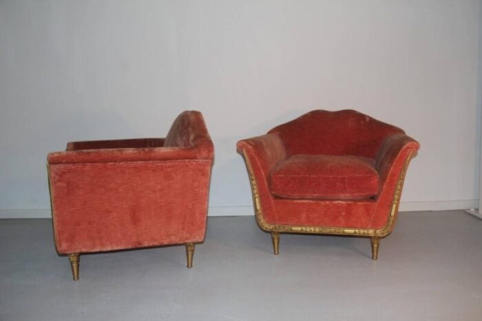 mid century italian armchairs and sofa set 1950s set of 3 5