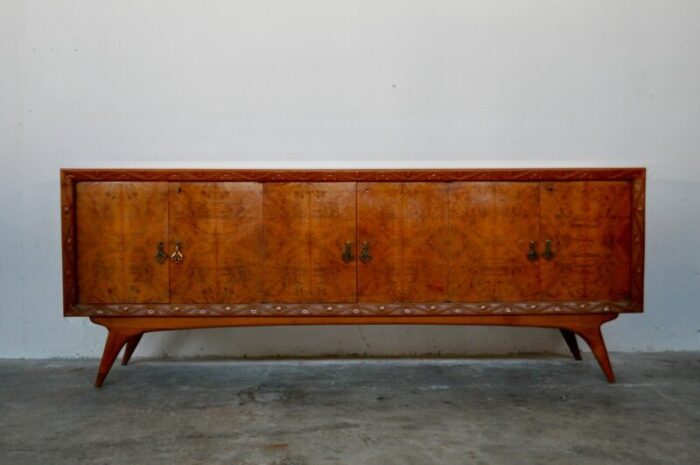 mid century italian cherrywood and walnut sideboards 1950s set of 2 4