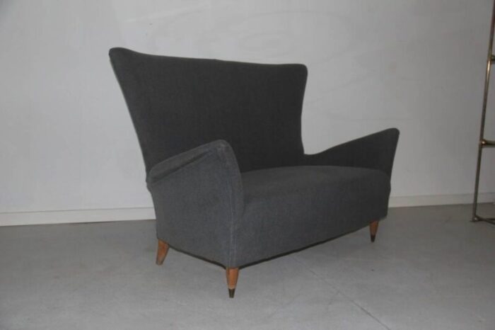 mid century italian grey sofa 1950s 1