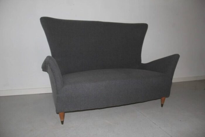 mid century italian grey sofa 1950s 2