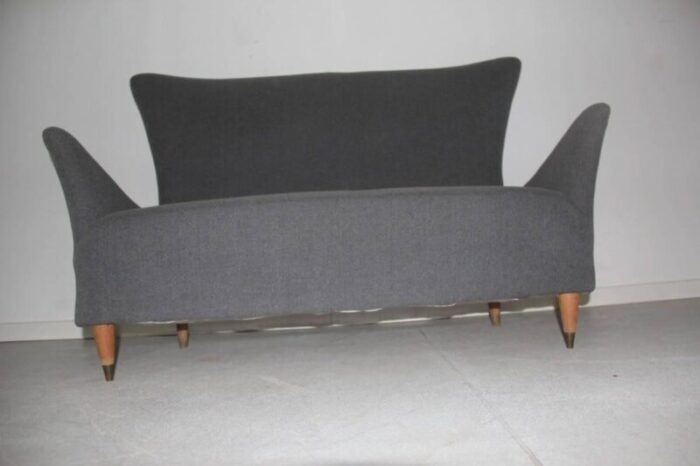 mid century italian grey sofa 1950s 7