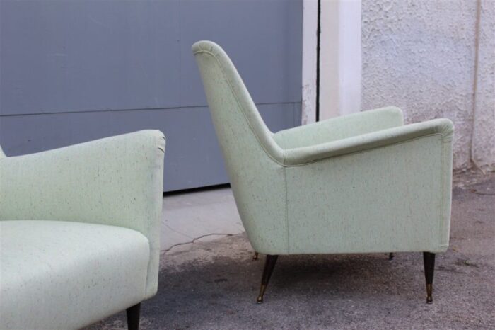 mid century italian lounge chairs in the style of gio ponti set of 2 5