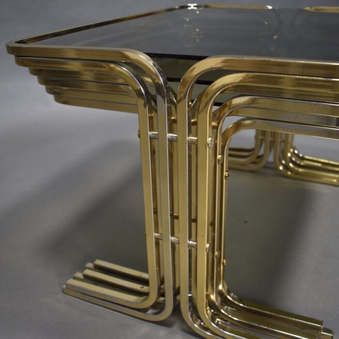 mid century italian nesting tables 1970s set of 3 15