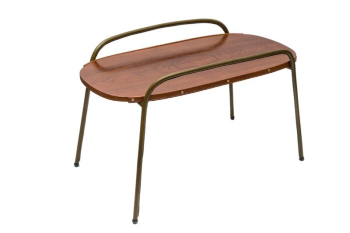 mid century leather coffee table by jacques adnet 1950s 1