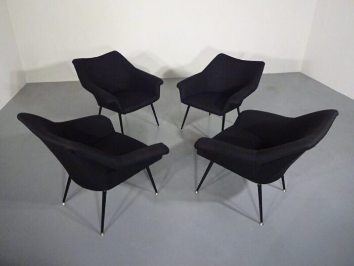 mid century lounge chairs 1960s set of 4 10