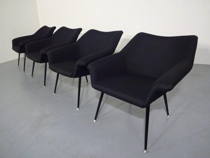 mid century lounge chairs 1960s set of 4 5