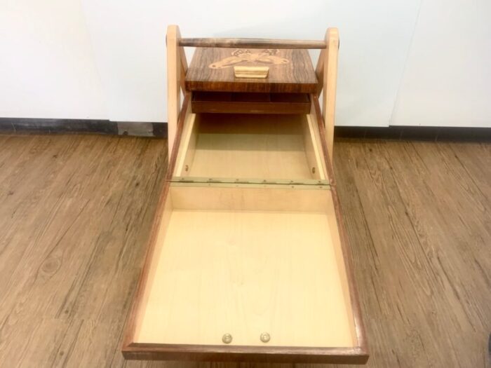 mid century marquetry sewing table 10