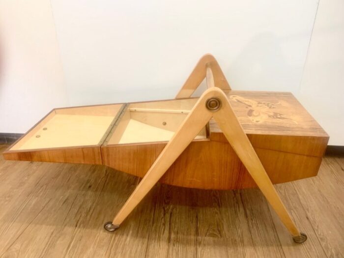 mid century marquetry sewing table 4