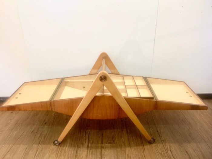 mid century marquetry sewing table 9