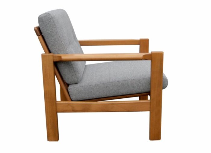 mid century modern beech armchair 1970s 6