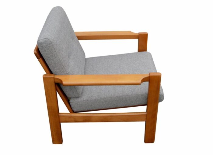 mid century modern beech armchair 1970s 8