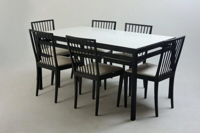 mid century modern dining chairs from flama manufacture brazil 1950s set of 6 5